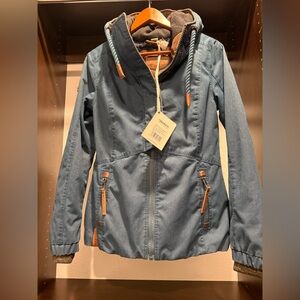 Naketano Brown and Navy Winter Jacket  - Women size M